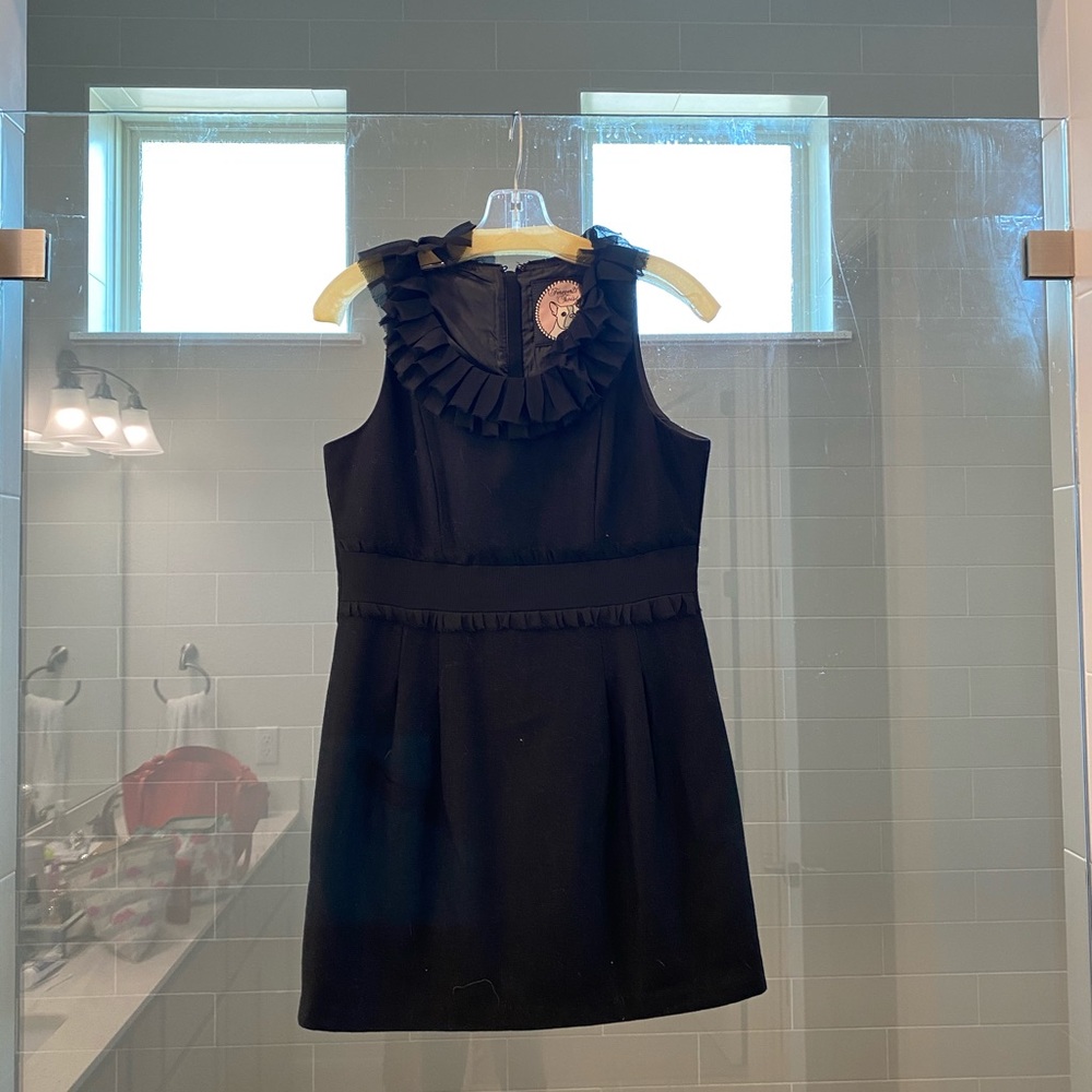 Black wool dress